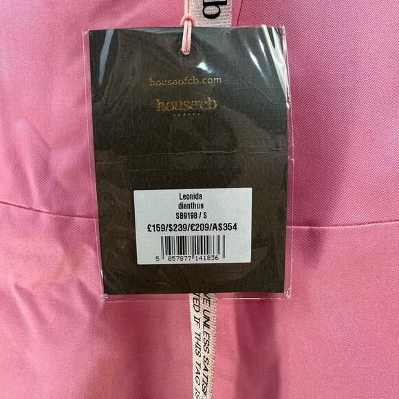 House of CB NWT Leonida Dianthus Corset Mini Dress S French Pink Slim Minimalist - Picture 11 of 12